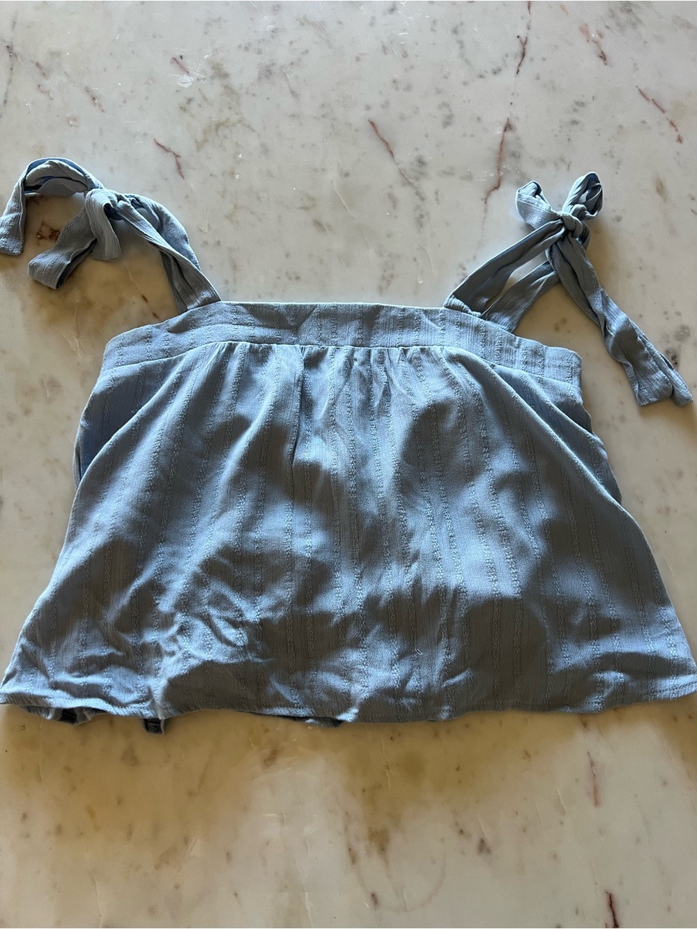 Sage Light Blue Tie-Shoulder Camisole